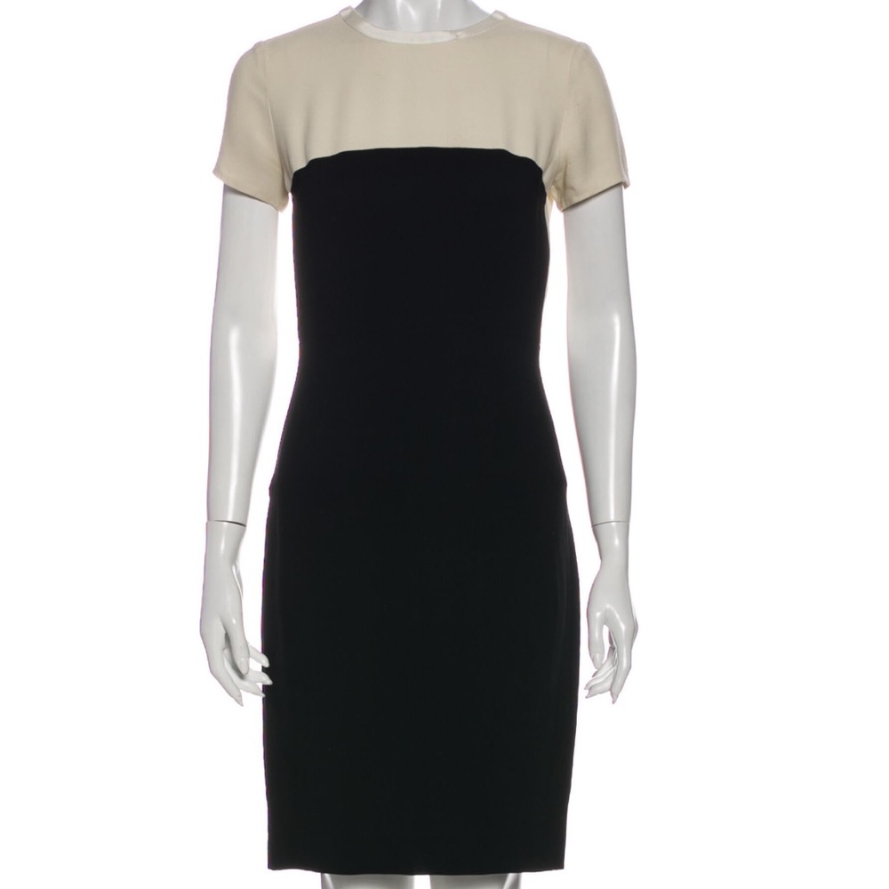 Stella McCartney color lock dress, EUR size 38, US 6. Black/cream color.